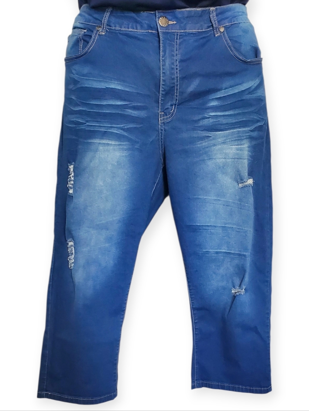 VIP Men's Relaxed Distressed Blue Jeans